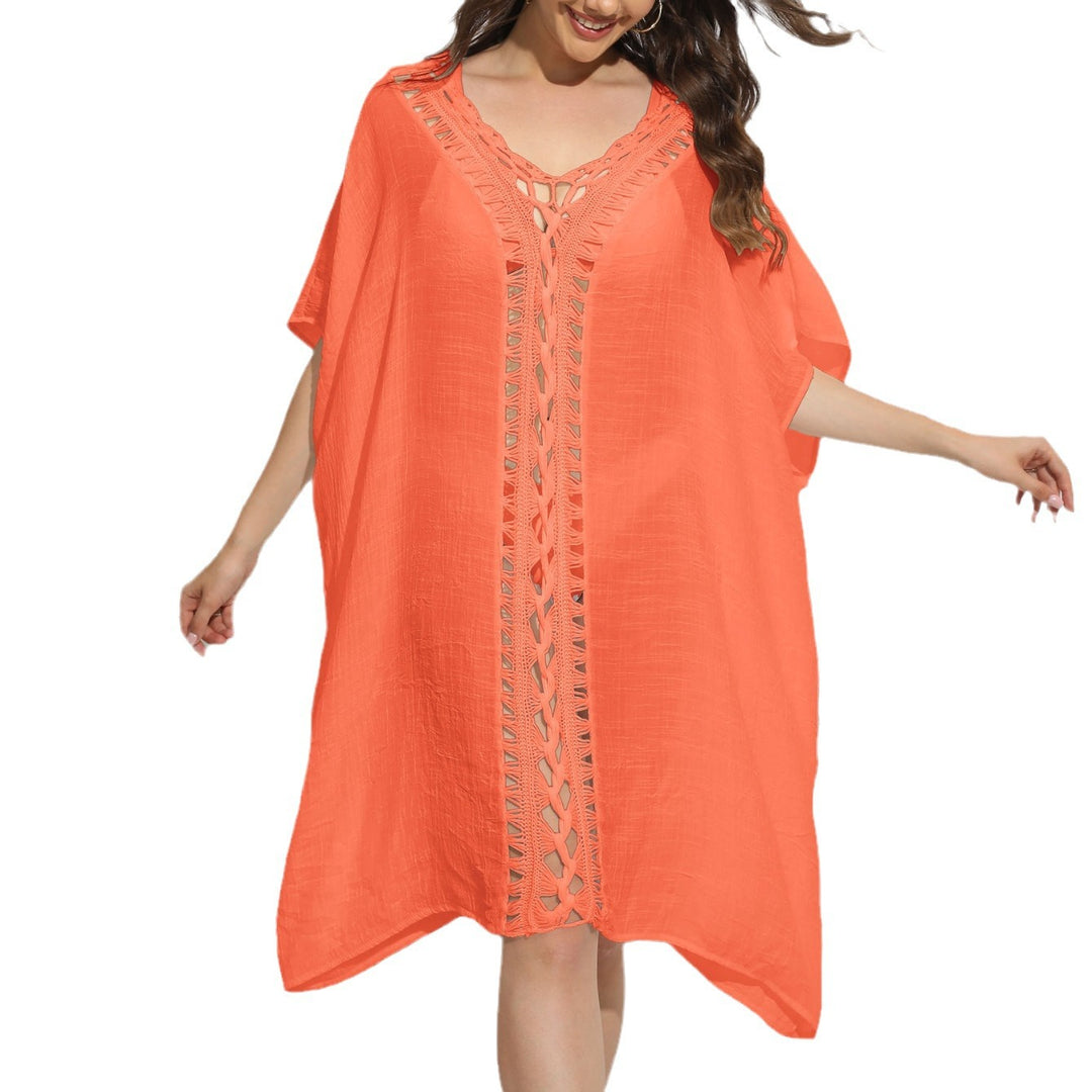 Dame Gitterdetalje Strand Kaftan Stilla