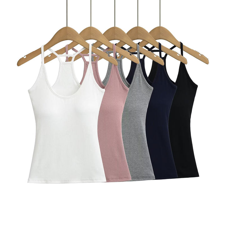 Dame sporty tanktop med racerback og åndbart bomuldsstof Stilla