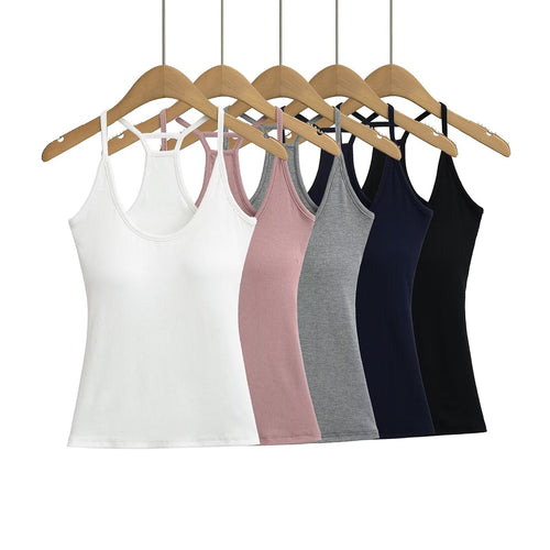 Dame sporty tanktop med racerback og åndbart bomuldsstof Stilla