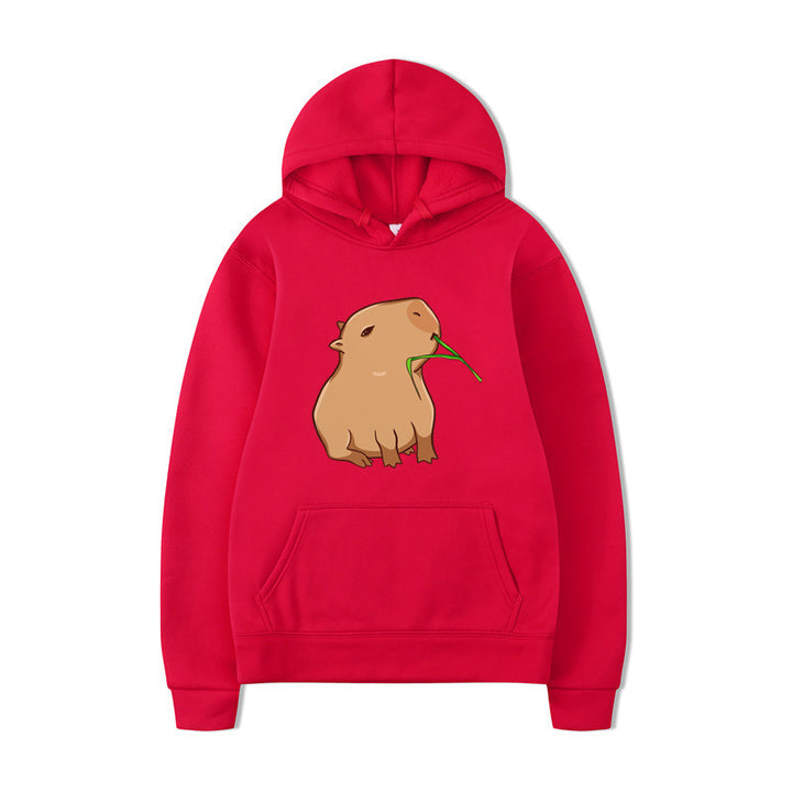 Kvinders hoodie med sjovt dyre design og behagelig pasform Skovae