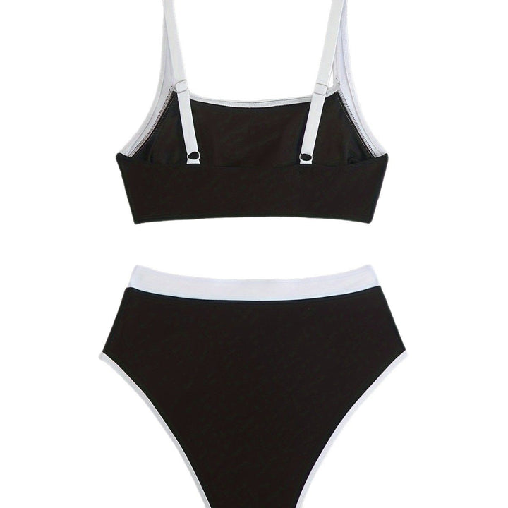 Dame højtaljet bikini-sæt med sporty design og justerbare stropper Stilla