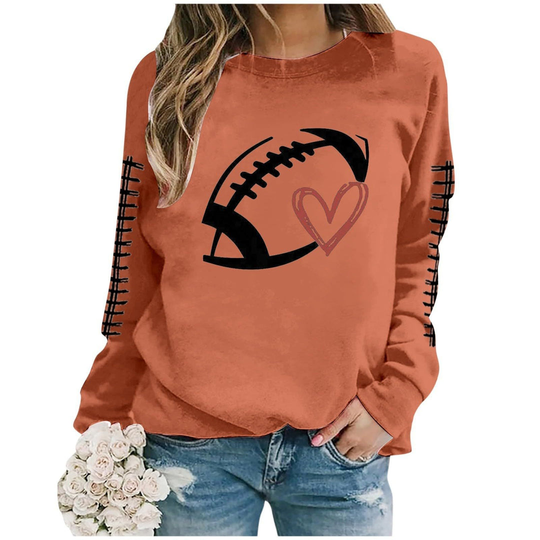 Kvinders sweatshirt med sporty fodboldmotiv og afslappet pasform Stilla