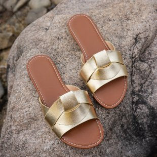 Dame Slide-sandaler med elegant knude-design og skridsikker sål Stilla