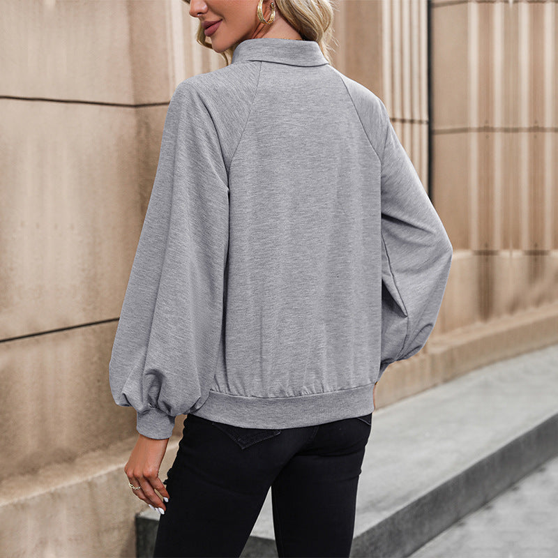 Dame Sporty sweater med fashionable knapdetaljer og afslappet snit Stilla