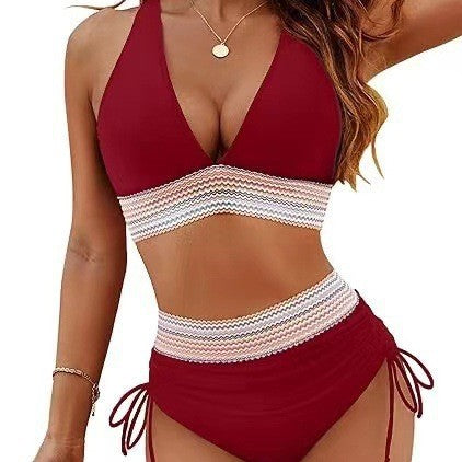 Damer højtsiddende bikini med elastisk design Skovae