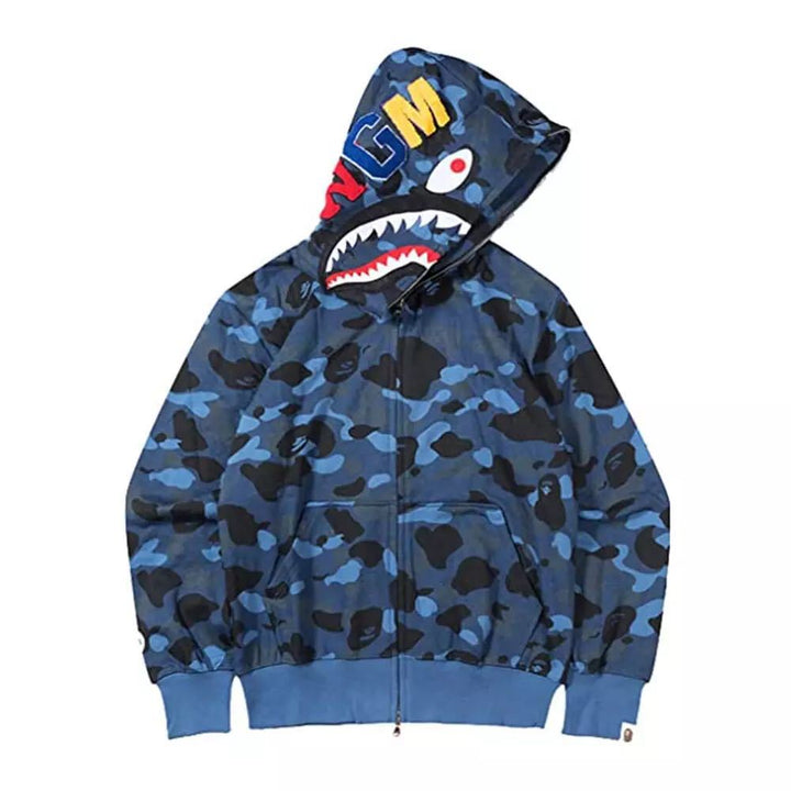 Dame hoodie jakke med moderne camouflage design og høj kvalitets bomuldsblanding Skovae