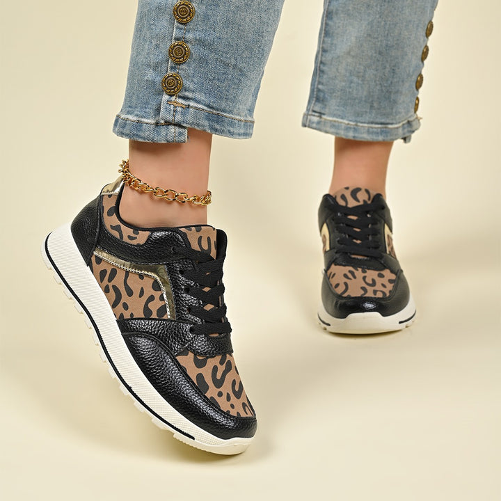 Dame Sneakers med stilfuldt leopardmønster og komfortabel dæmpning Stilla