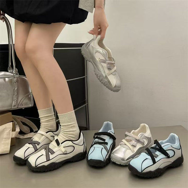 Dame Komfortable Outdoor-Sneakers med justerbare remme Stilla