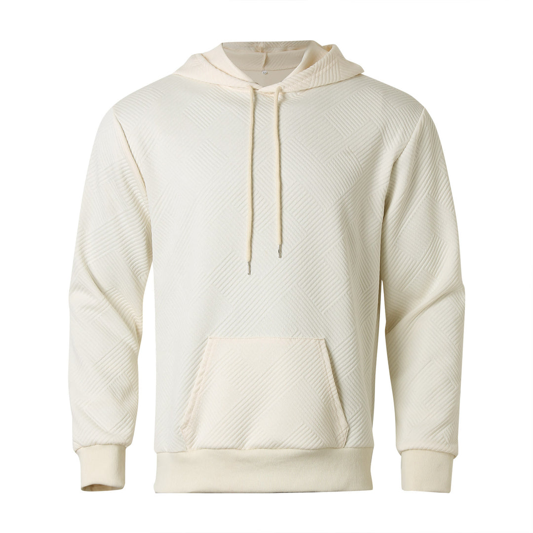 Herrer Hoodie med strukturelt mønster Stilla