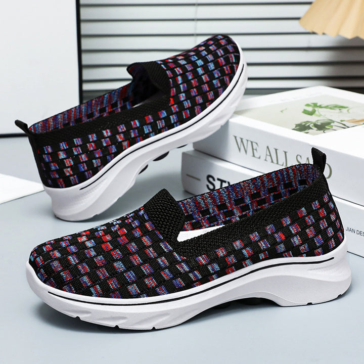 Dame Bekvemme Slip-On Sko med elastisk Overdel og fleksibel Sål Stilla