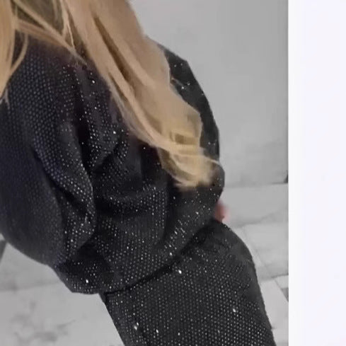 Dame sporty lounge-sæt med funklende detaljer Stiila