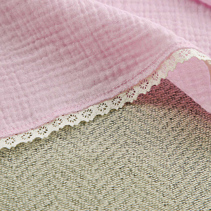 Dame afslappet natbluse med voluminøse ærmer og elegante spidsdetaljer Stilla