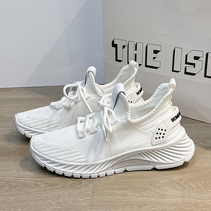 Dame Sporty Sneakers med åndbar strik-overflade og dämpende sål Stilla