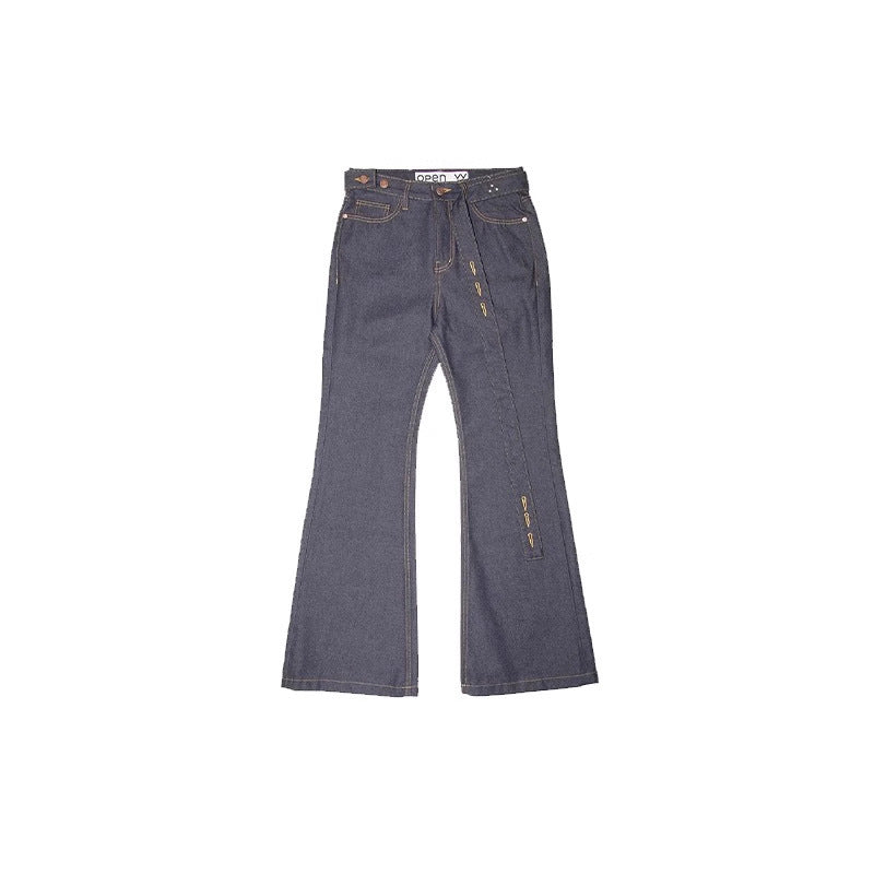 Dame Højskårne Flared Jeans med justerbar Talje Stilla