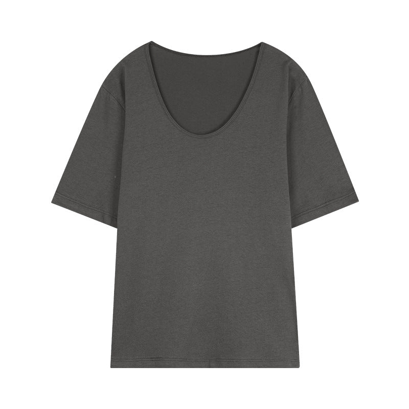 Dame blød T-shirt med rummelig rund halsudskæring og afslappet pasform Stilla