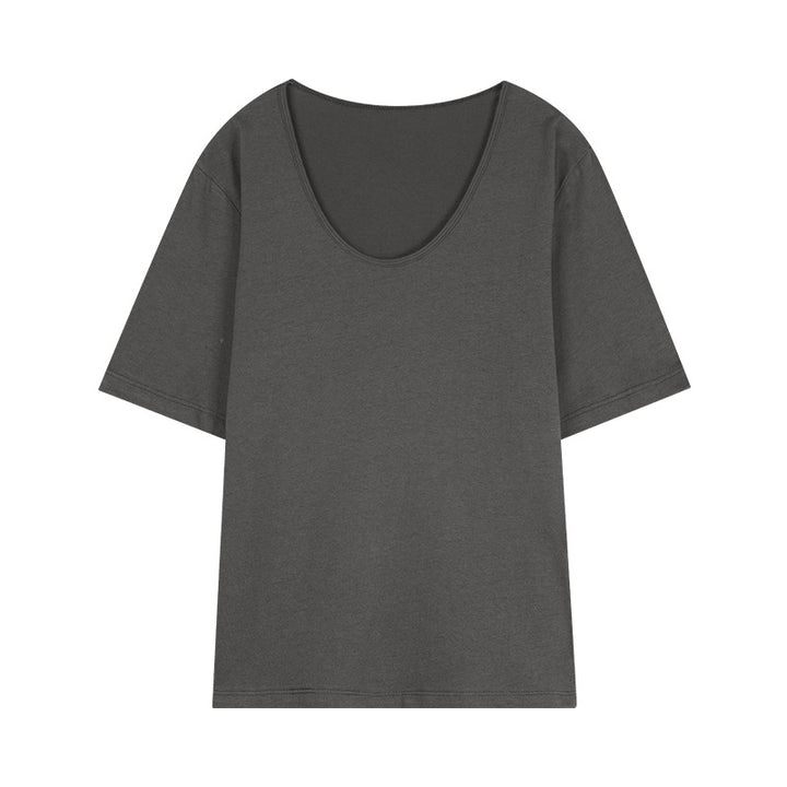 Dame blød T-shirt med rummelig rund halsudskæring og afslappet pasform Stilla