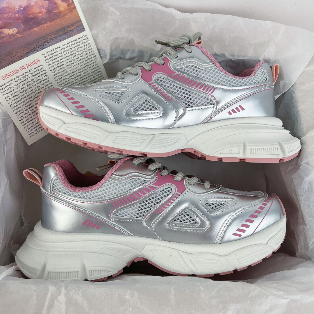 Dame Sportliche Sneakers med reflekterende overdel og stødabsorberende sål Stilla