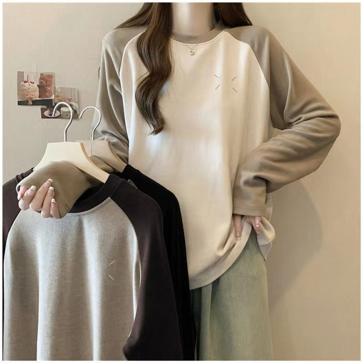 Femme Raglan-ærmer Pullover Sweatshirt med blødt touch-materiale Stilla