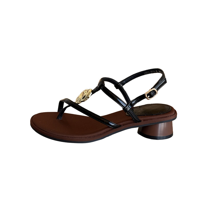 Femme Elegante Justerbare Remme Tanga Sandaler Stilla