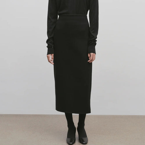 Dame Midi-nederdel med elegant snit og højt talje design Stilla
