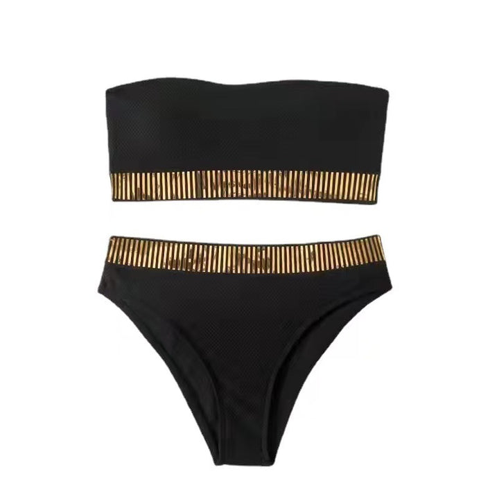 Dame sømløs bandeau-bikini-sæt Stilla