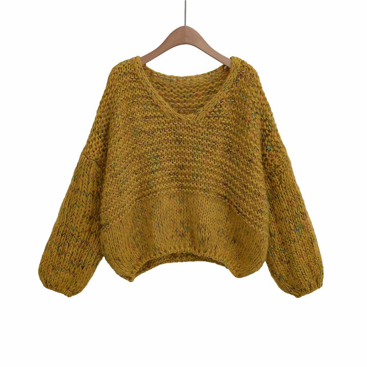 Dame oversized Strikpullover Stilla