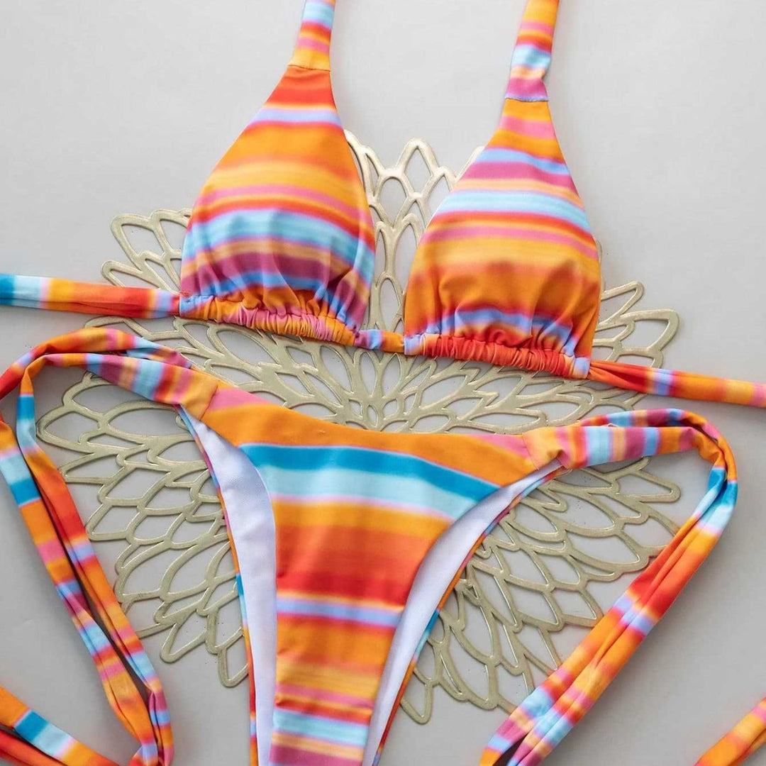 Dame Triangel-Bikini med justerbare stropper Skovae