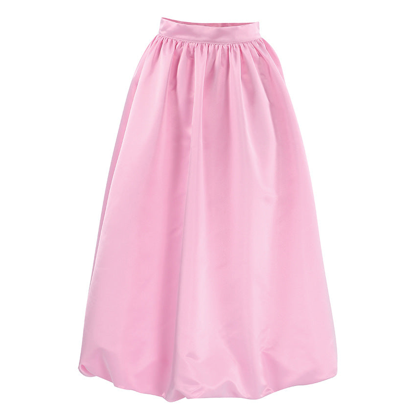Dame Midirok med udvidet snit og elastisk talje Stilla