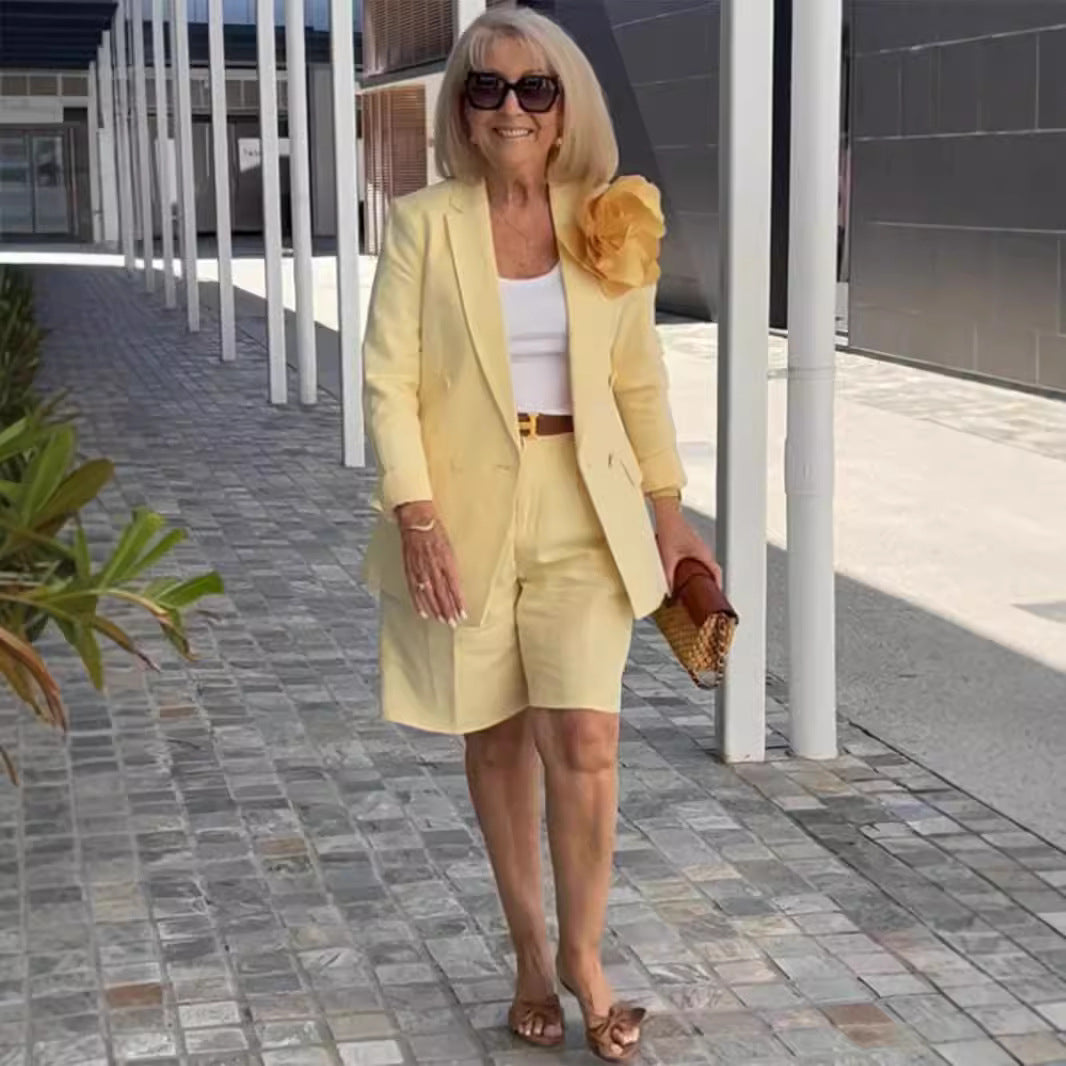 Dame sommerligt Blazer-kombinationssæt Stilla