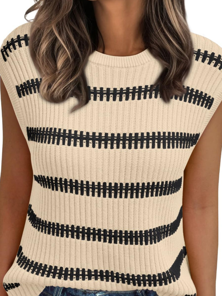 Femme Rippet Stribet Striktop Stilla