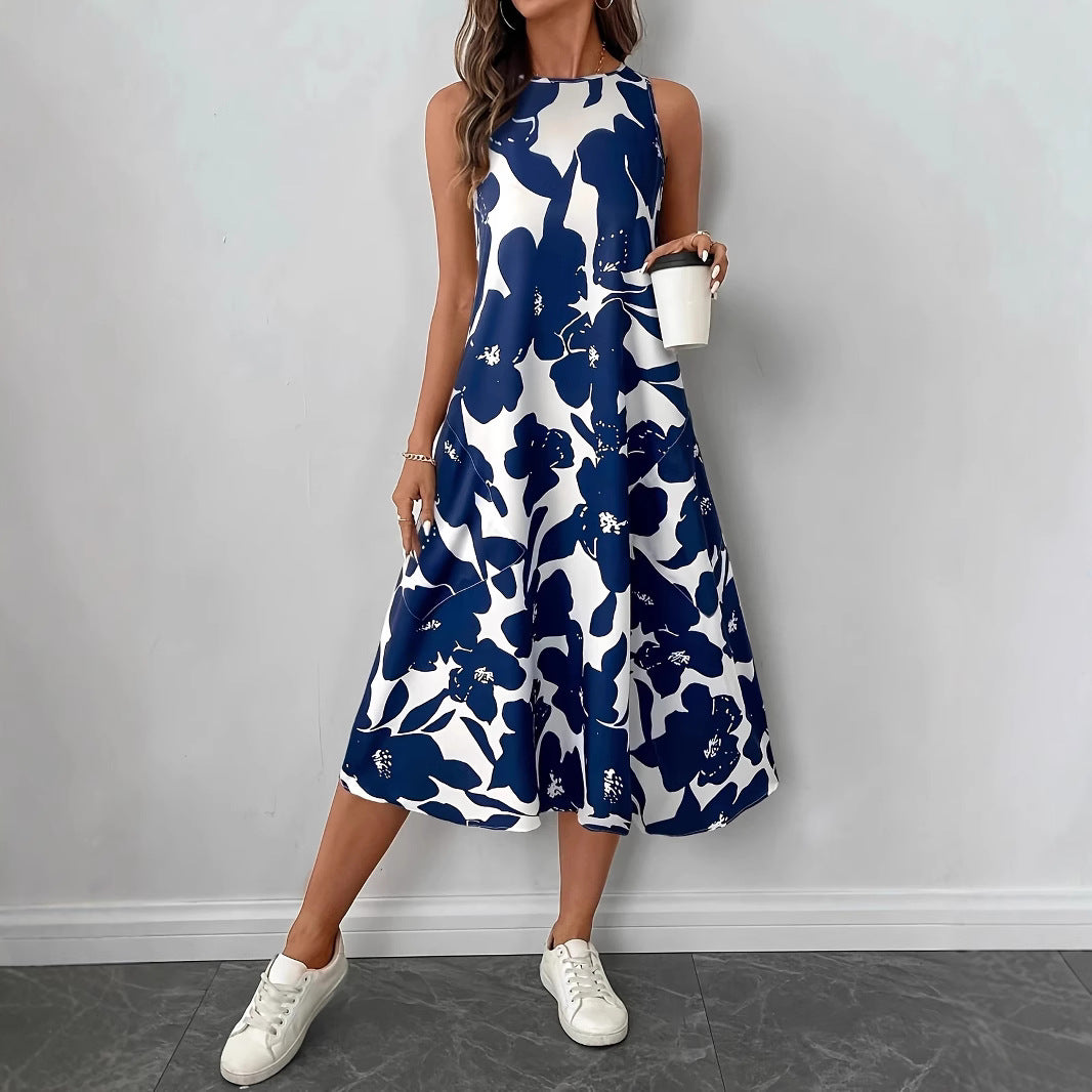 Dame Midikjole med blomsterprint Stilla