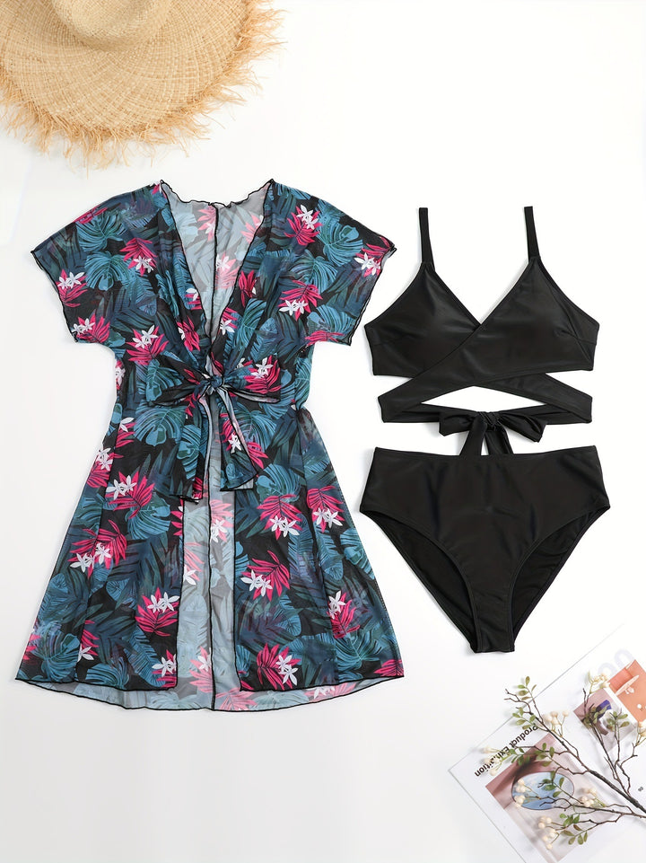 Dame wrapped dress and bikini set Skovae