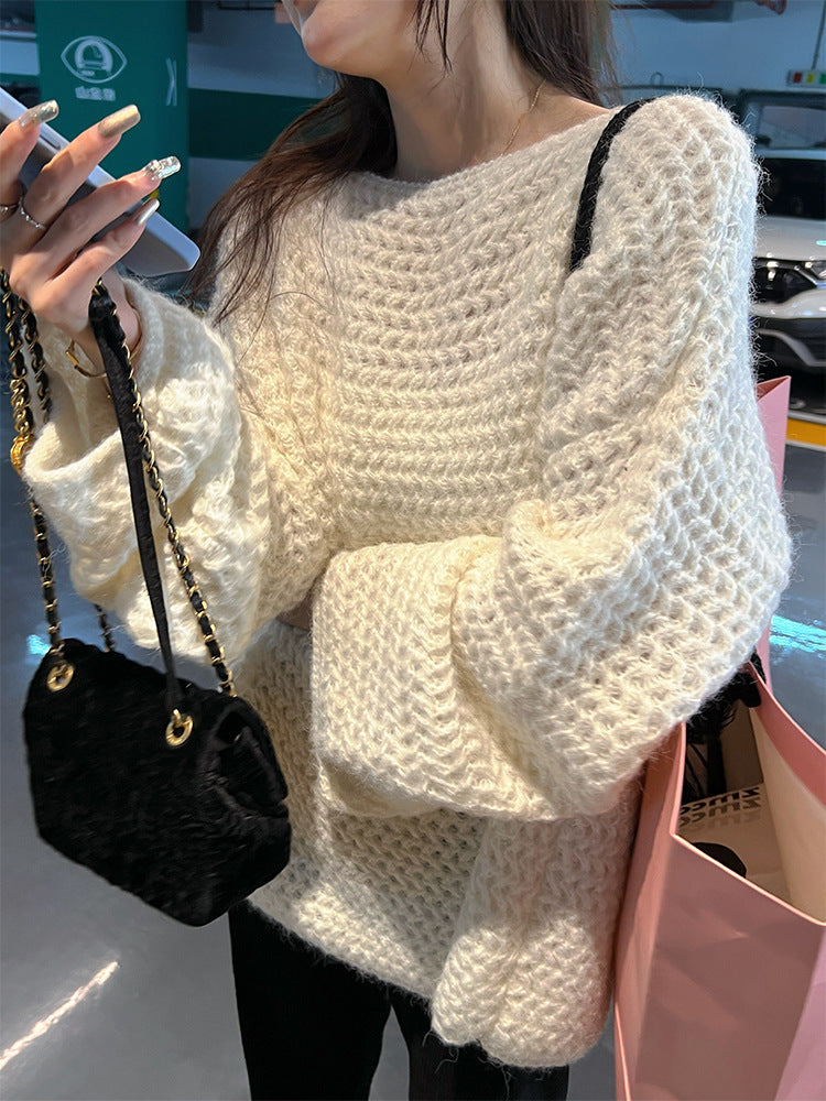 Kvindernes chunky strik oversized sweater med bred pasform Stilla