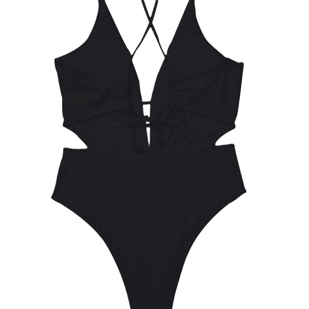 Femme Deep-V Front Cut Enhed Badedragt Stilla