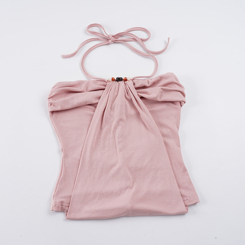 Dame top med elegant knudedesign Skovae