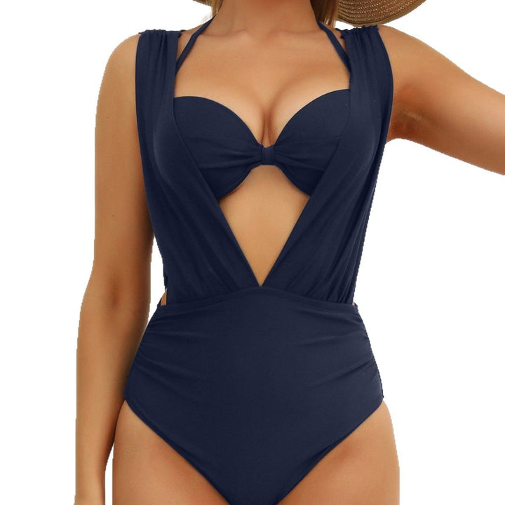 Dame Elegant Éndel Badebeklædning med raffineret Cut-Out Schovae