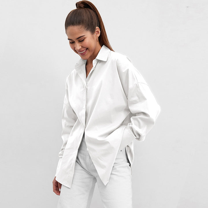 Dame Oversized Skjorte med afslappet snit og moderne detaljer Stilla