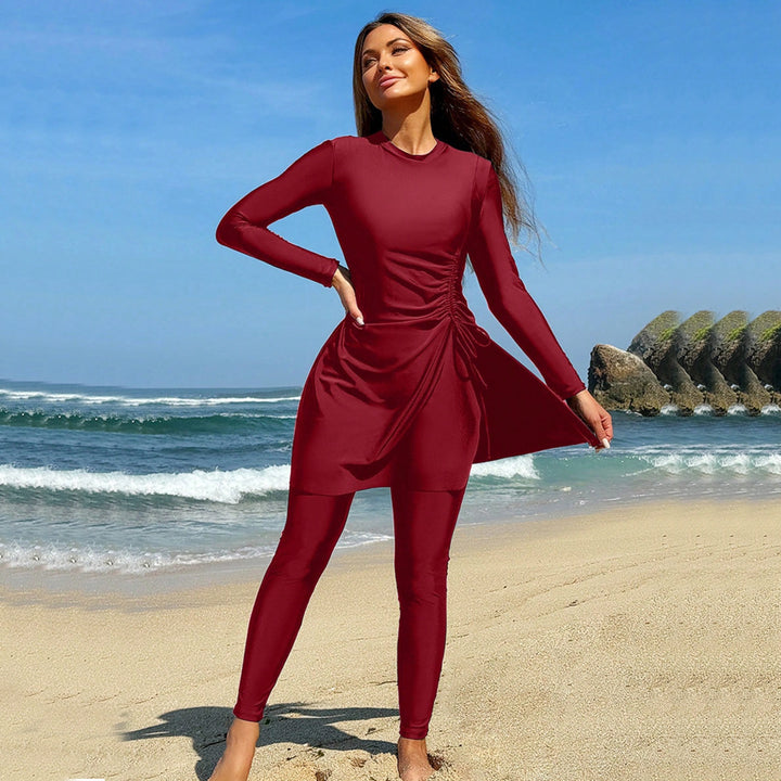 Damer Sporty Strandoutfit med moderne indpakningsdesign Skovae