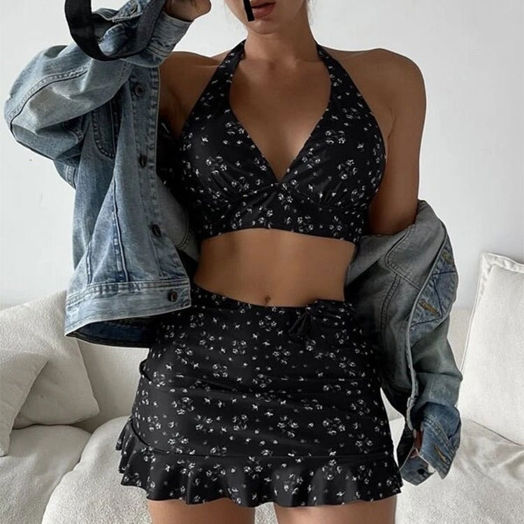 Dame Bikiniset med legende nederdel-design Skovae