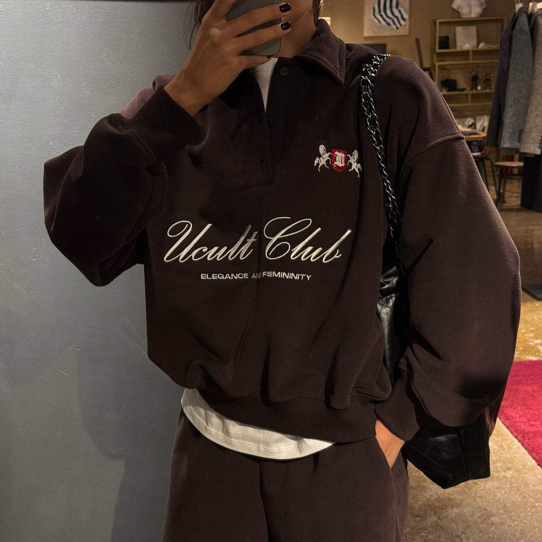 Damer casual polo sweater med elegant logo Stilla