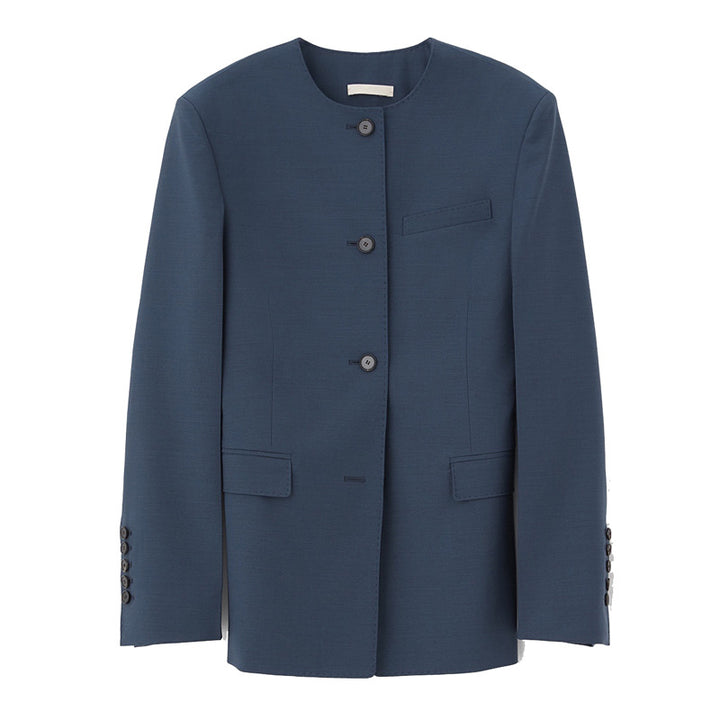 Dame skræddersyet blazer med moderne ståkrave og elegante knapdetaljer Stilla