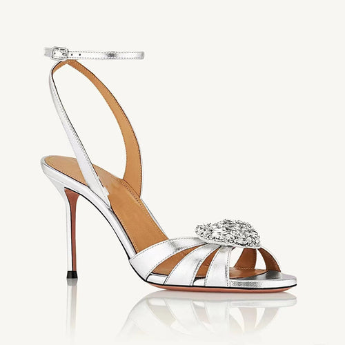 Femme Strappy Højhælede Sandaler med Strass-Accent Stilla