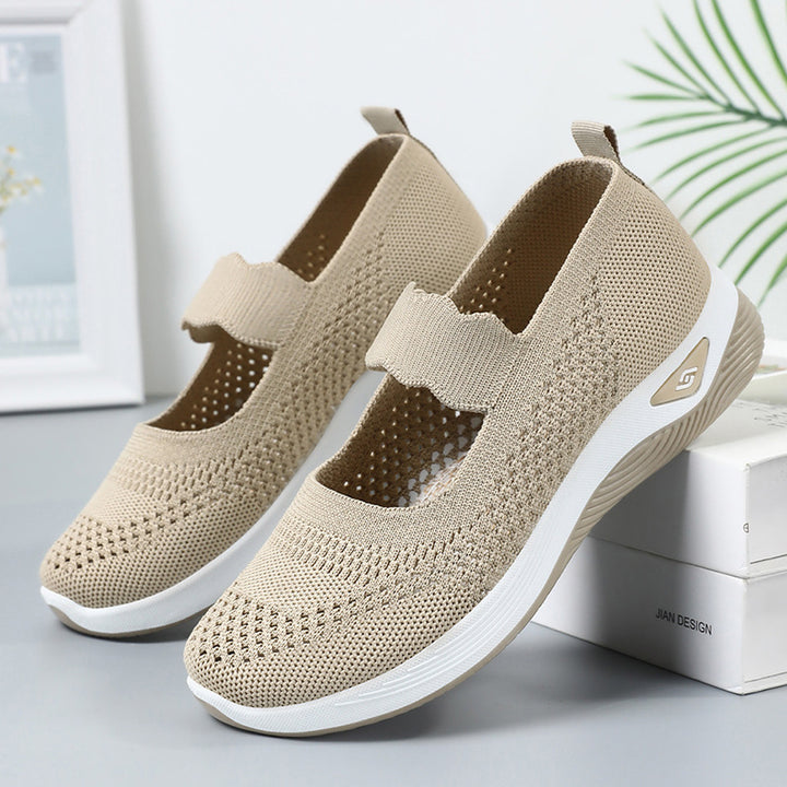Dame Åndbare Slip-On Fritidssko med justerbar rem og skridsikker sål Stilla