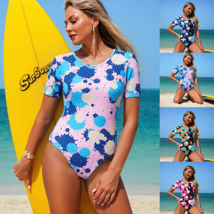Dame Sporty One-Piece Swimsuit with Sparkling Gradient Skovae