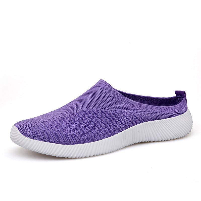 Dame nan ultralet Slip-On fritidssko med sømløs netstrik, ergonomisk hælflap og fleksibel bølge sål Skovae