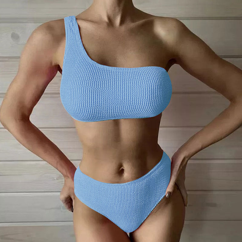 Dame Ensidig Bikini med højskåret snit Skovae