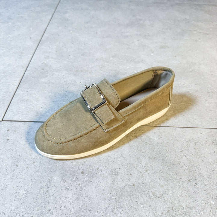 Dame Mokasiner med fashionable spænde lukning og komfortabel sål Stilla