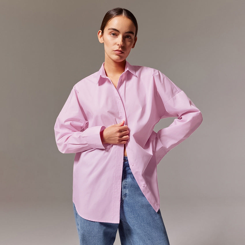 Dame Oversized Skjorte med moderne snit og fint materiale Stilla