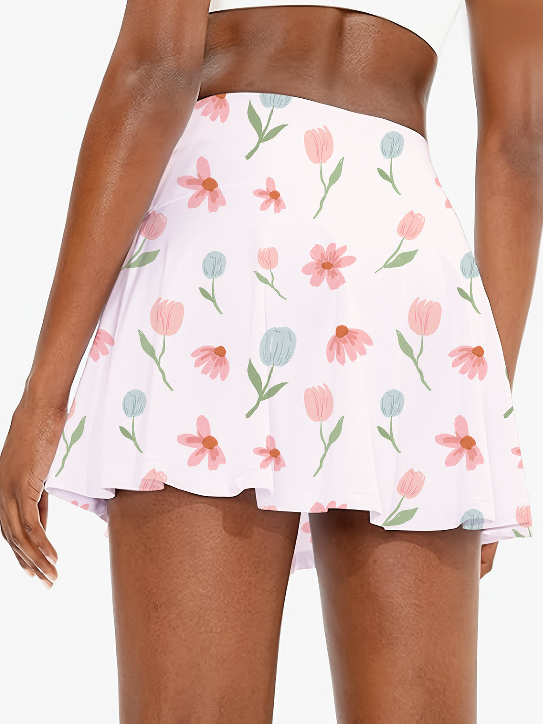 Kvinder Aktive Blomster Skort med Skjulte Lommer Stilla