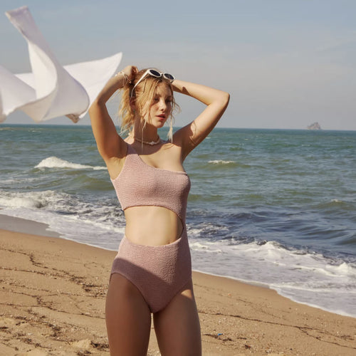 Dame One-Shoulder Badedragt med Cut-Out-Design Stilla